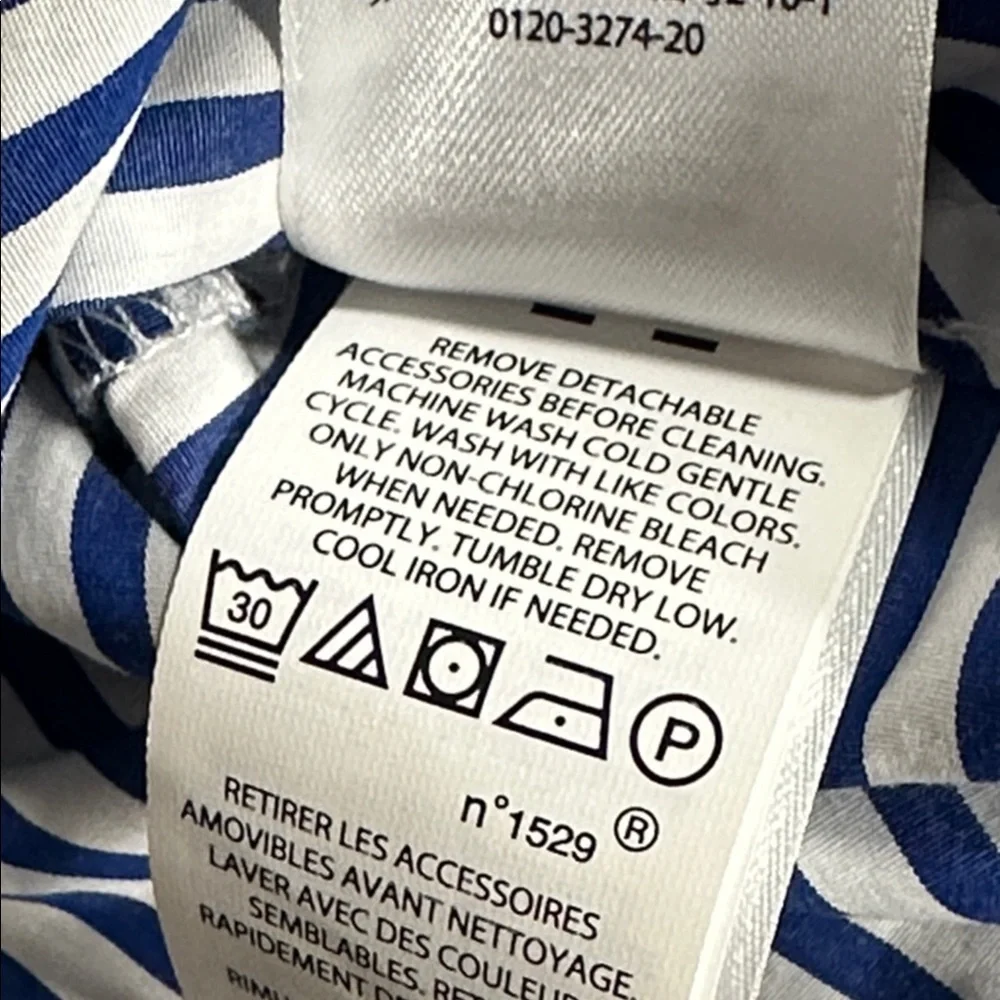 Ralph Lauren Striped Poplin Dress in Blue White Yellow baby infant size 9 months